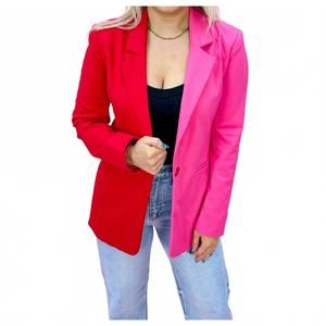 NEW 2.7 AUGUST APPAREL endgame blazer in pink/red